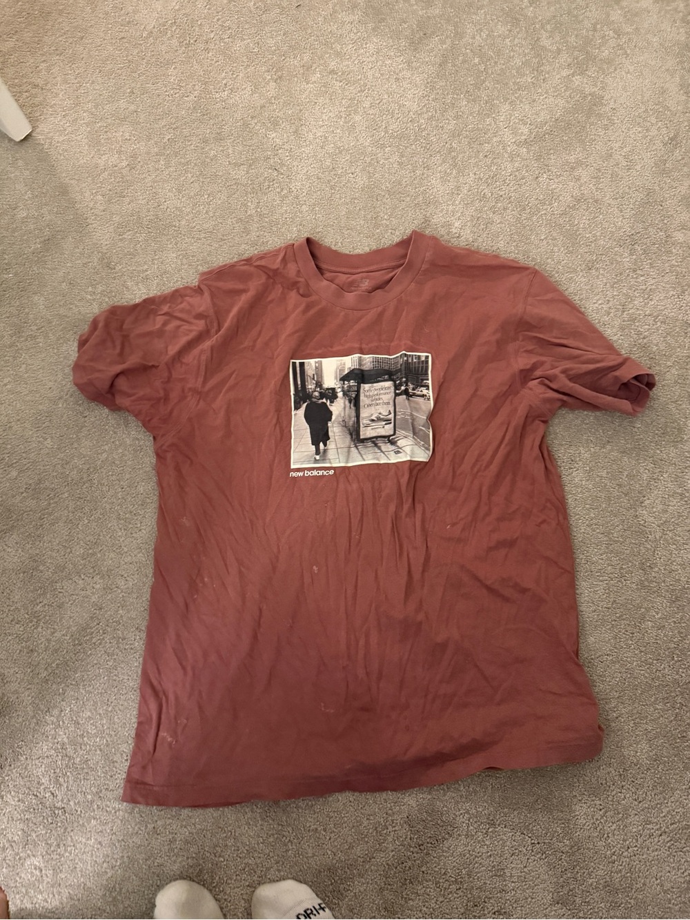 New Balance Men's Maroon Street-Scene Graphic Tee